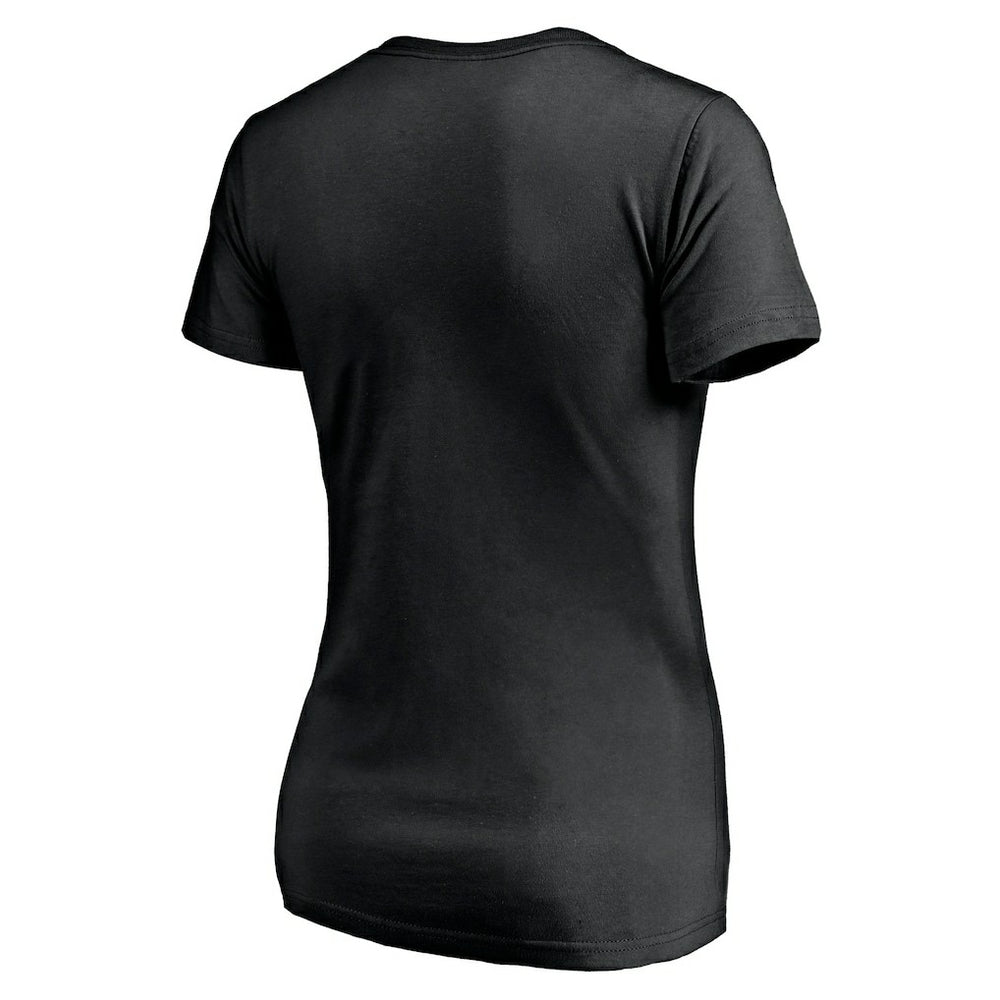 Pittsburgh Steelers Women's Long Stride V-Neck T-Shirt Black | NFL