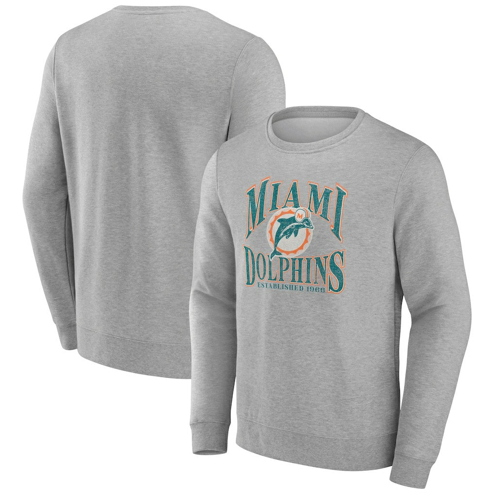 Miami Dolphins Playability Pullover Sweatshirt Gray | NFL