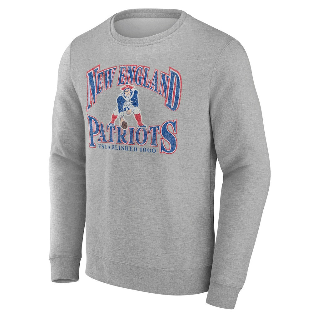 New England Patriots Playability Pullover Sweatshirt Gray | NFL