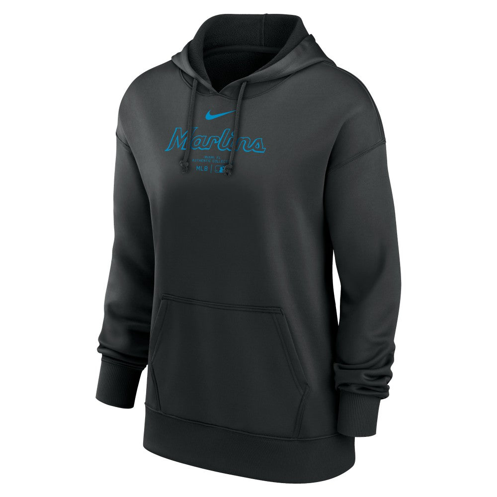 Miami Marlins Nike Women's Authentic Collection Performance Pullover Hoodie - MLB