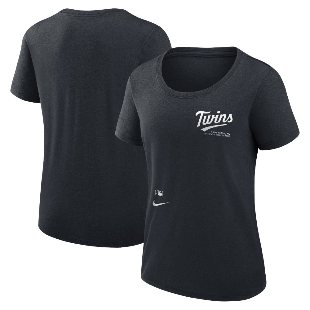 Minnesota Twins Nike Women's Authentic Collection Performance Scoop Neck T-Shirt - MLB