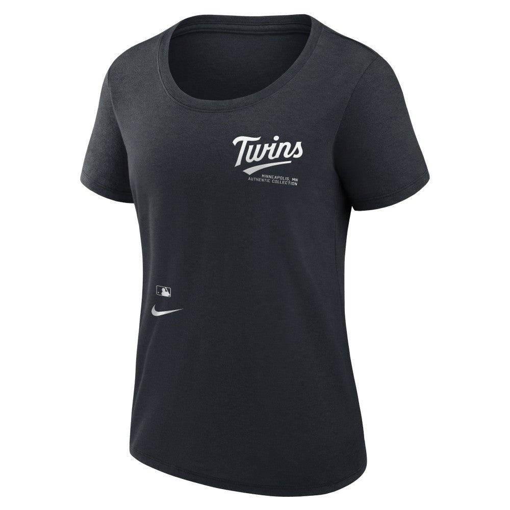 Minnesota Twins Nike Women's Authentic Collection Performance Scoop Neck T-Shirt - MLB