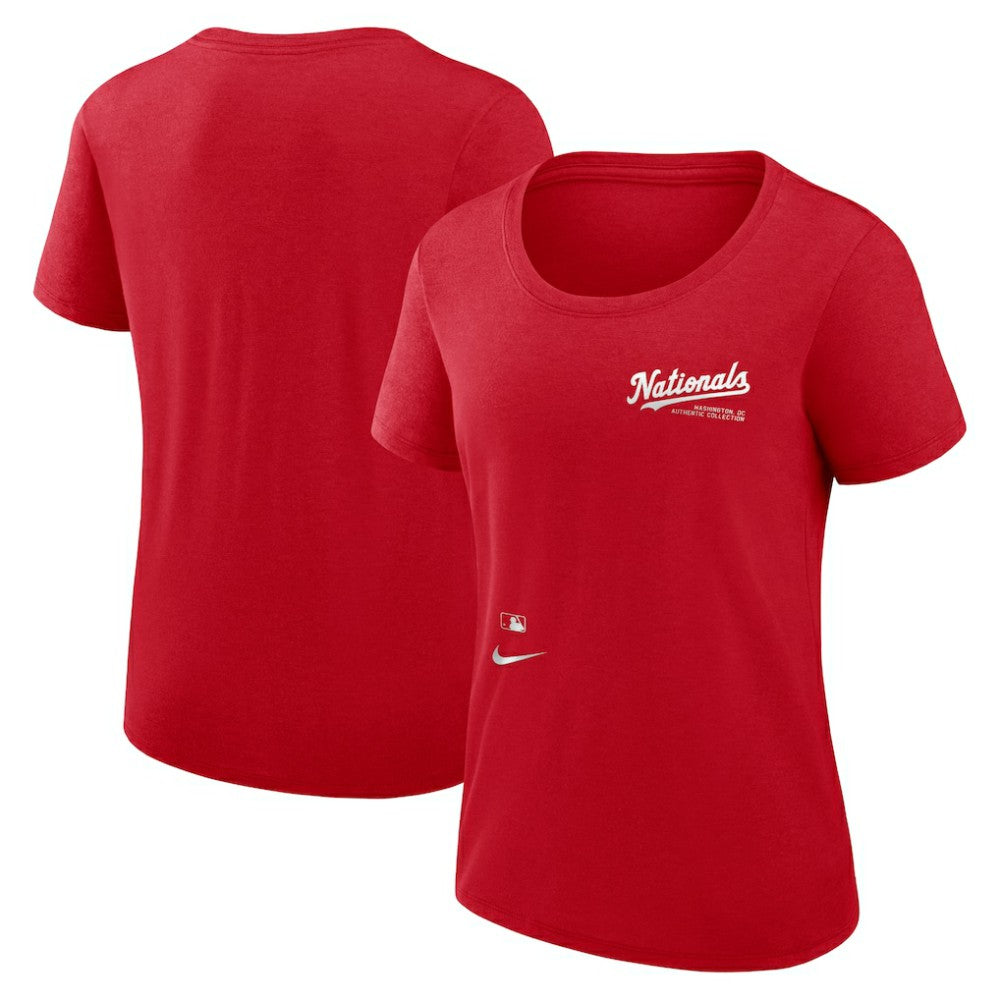Washington Nationals Nike Women's Authentic Collection Performance Scoop Neck T-Shirt - MLB