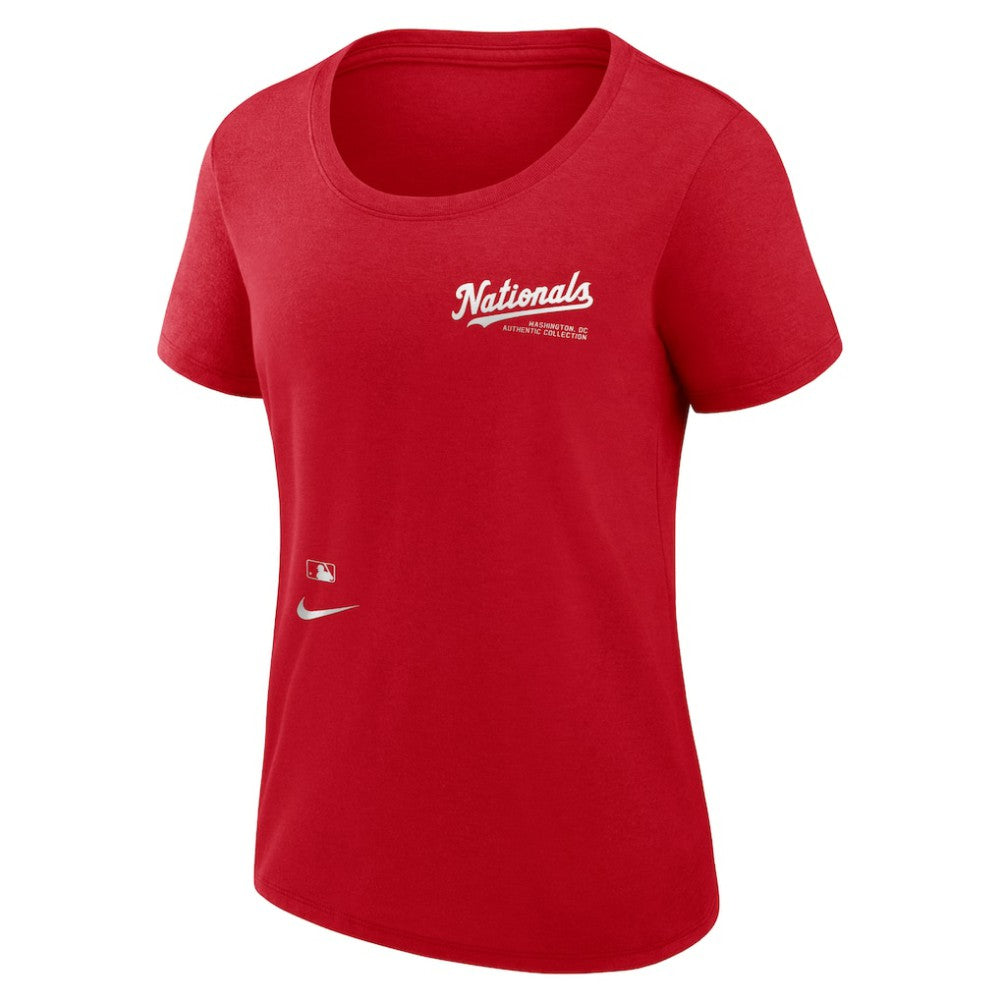 Washington Nationals Nike Women's Authentic Collection Performance Scoop Neck T-Shirt - MLB