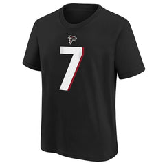 Bijan Robinson Atlanta Falcons Youth Player Name & Number T-Shirt Black | Nike for Sale