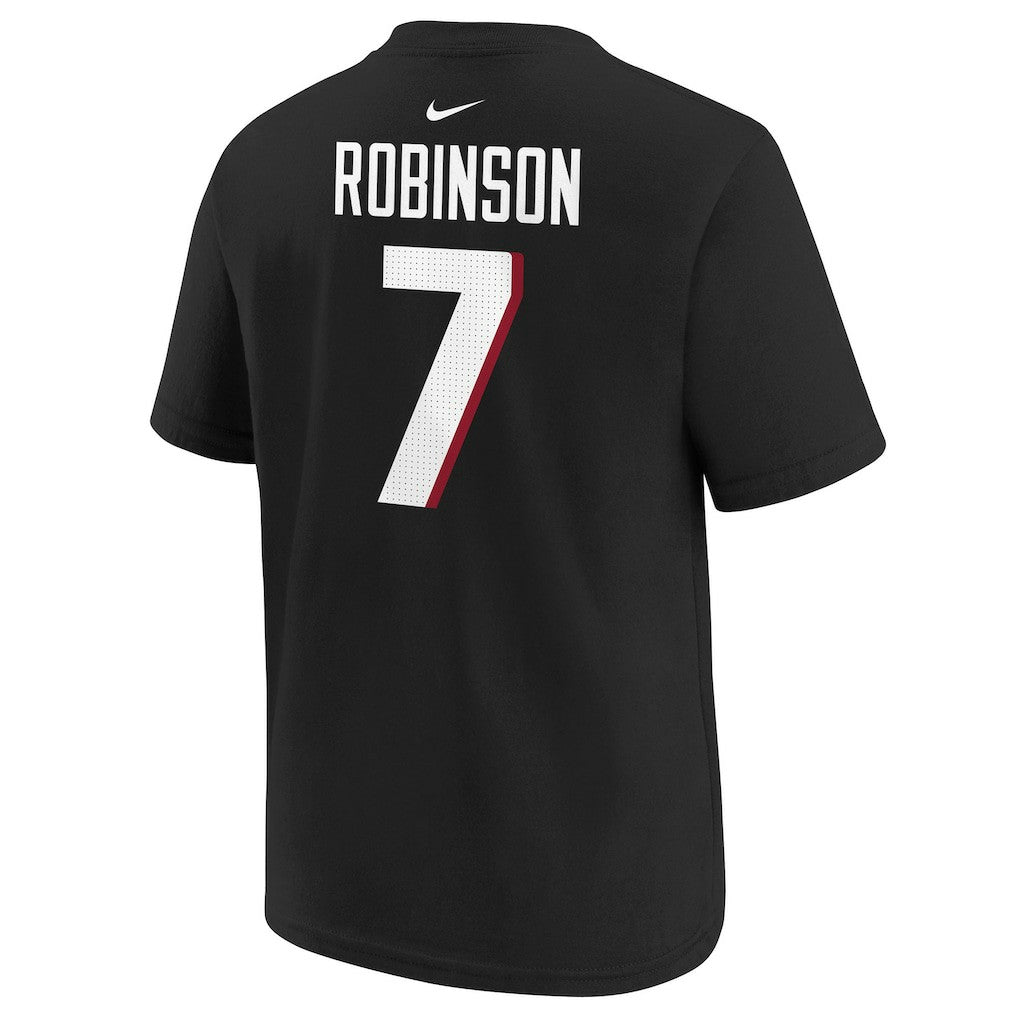 Bijan Robinson Atlanta Falcons Youth Player Name & Number T-Shirt Black | Nike for Sale