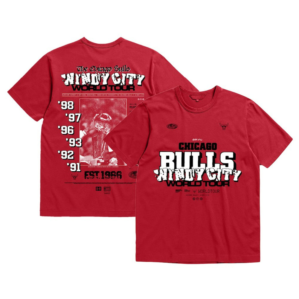 Chicago Bulls Bleacher Report x  Unisex World Tour T-Shirt Red - NBA