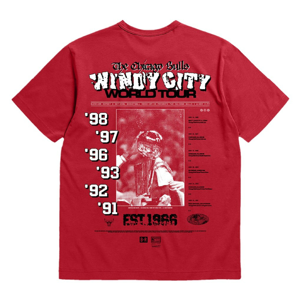 Chicago Bulls Bleacher Report x  Unisex World Tour T-Shirt Red - NBA