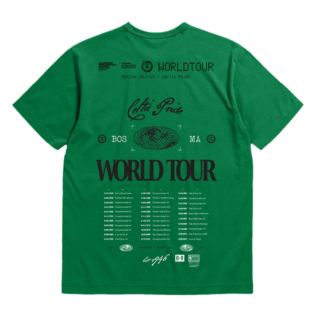 Boston Celtics Bleacher Report x  Unisex World Tour T-Shirt Kelly Green - NBA