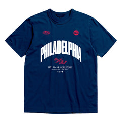 Philadelphia 76ers Bleacher Report x  Unisex World Tour T-Shirt Navy - NBA