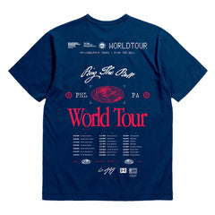 Philadelphia 76ers Bleacher Report x  Unisex World Tour T-Shirt Navy - NBA