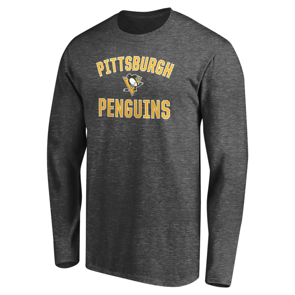 Pittsburgh Penguins Victory Arch Long Sleeve T-Shirt - Charcoal - NHL