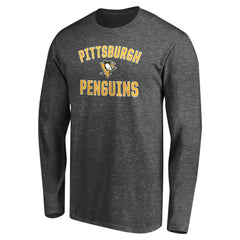 Pittsburgh Penguins Victory Arch Long Sleeve T-Shirt - Charcoal - NHL