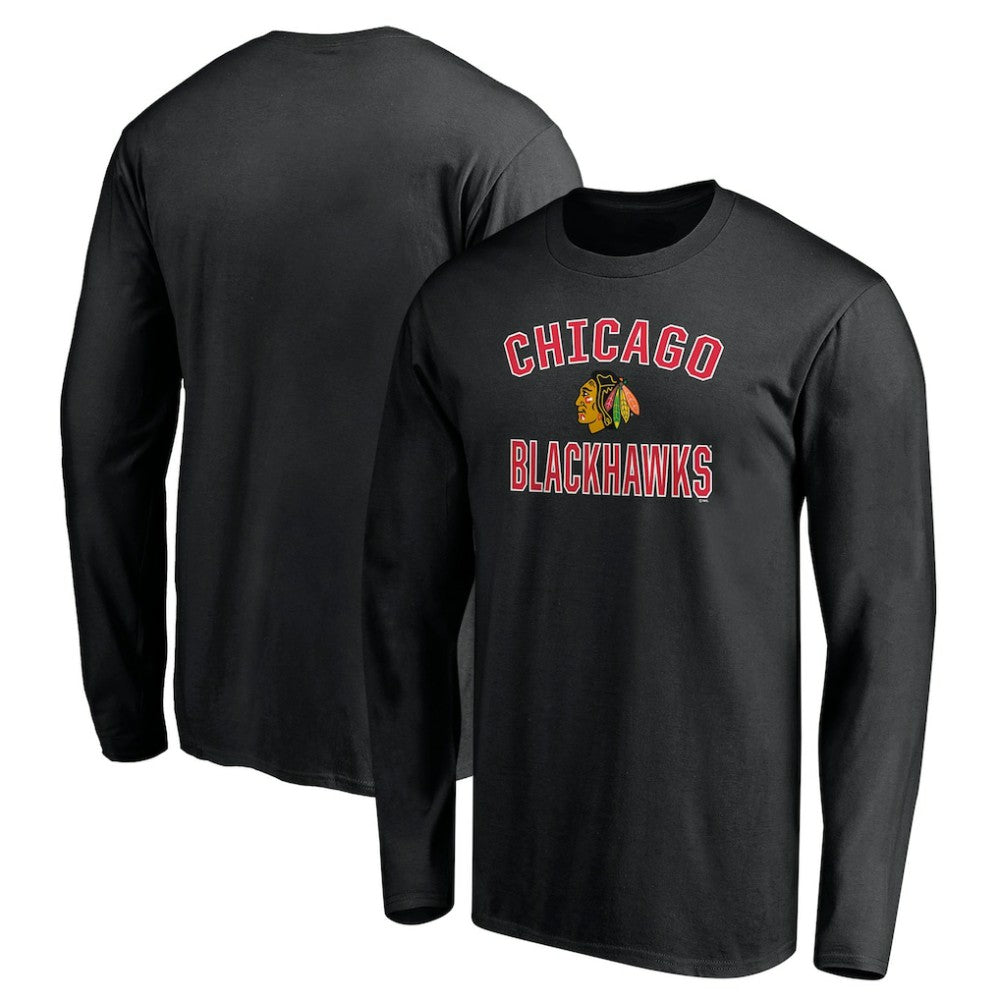 Chicago Blackhawks Victory Arch Long Sleeve T-Shirt - Black - NHL