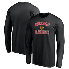 Chicago Blackhawks Victory Arch Long Sleeve T-Shirt - Black - NHL