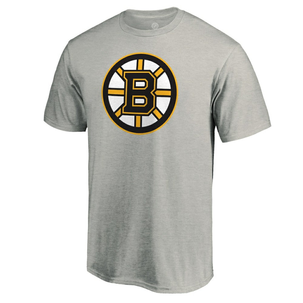 Boston Bruins Primary Logo T-Shirt - Heather Gray - NHL