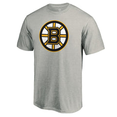 Boston Bruins Primary Logo T-Shirt - Heather Gray - NHL