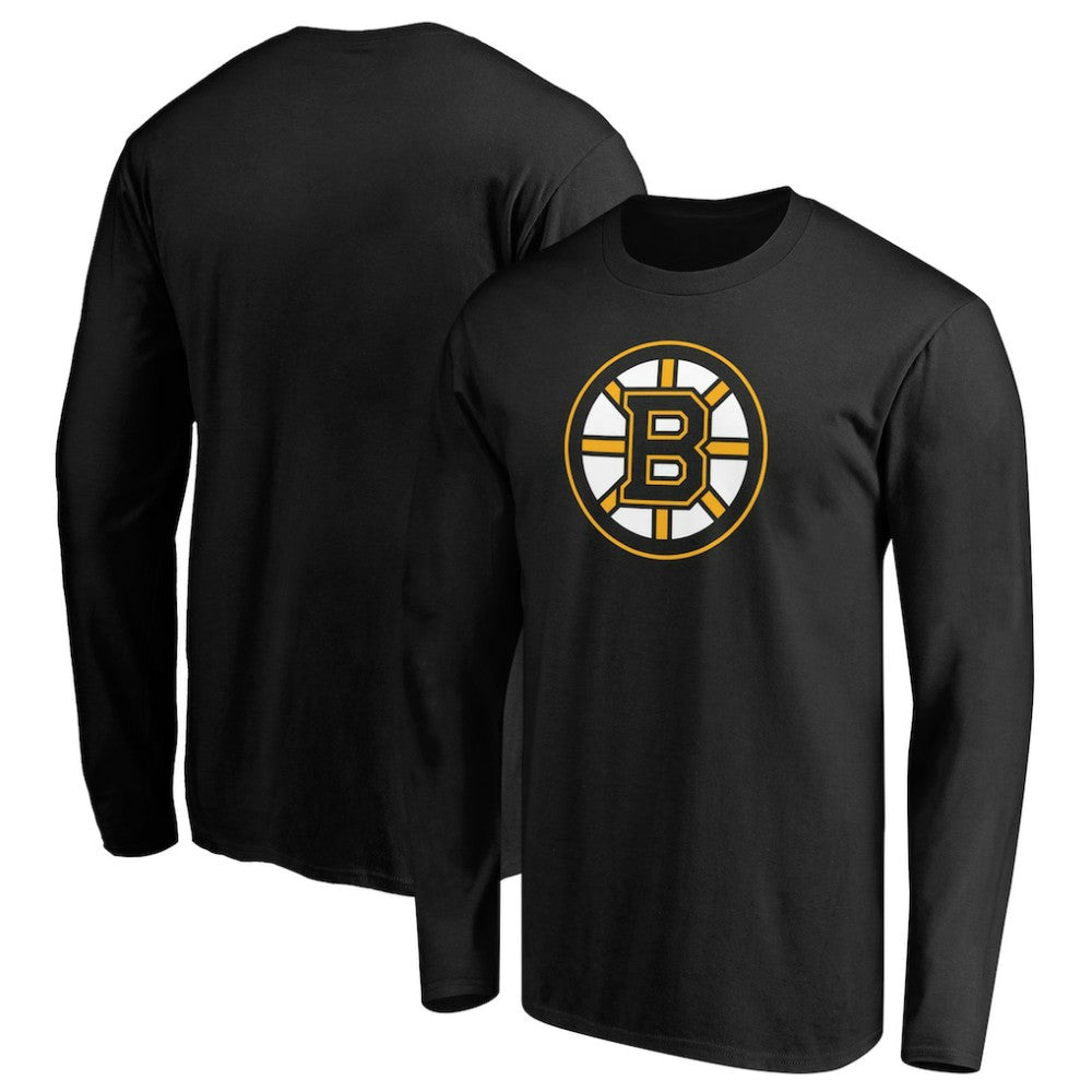 Boston Bruins Primary Logo Long Sleeve T-Shirt - Black - NHL
