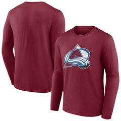 Colorado Avalanche Primary Logo Long Sleeve T-Shirt - Burgundy - NHL