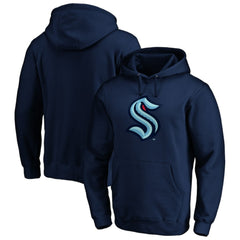 Seattle Kraken Primary Logo Pullover Hoodie - Deep Sea Blue - NHL