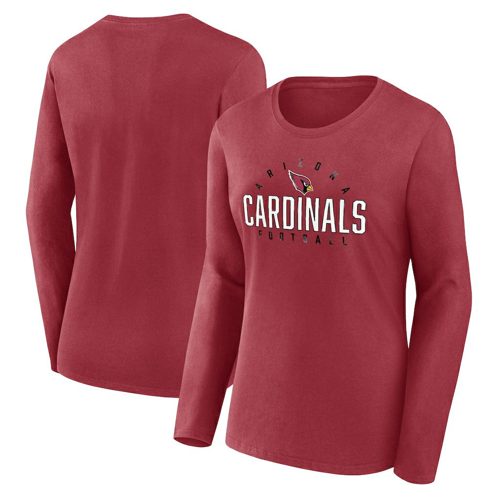 Arizona Cardinals Women's Plus Size Foiled Play Long Sleeve T-Shirt Cardinal | Fanatics