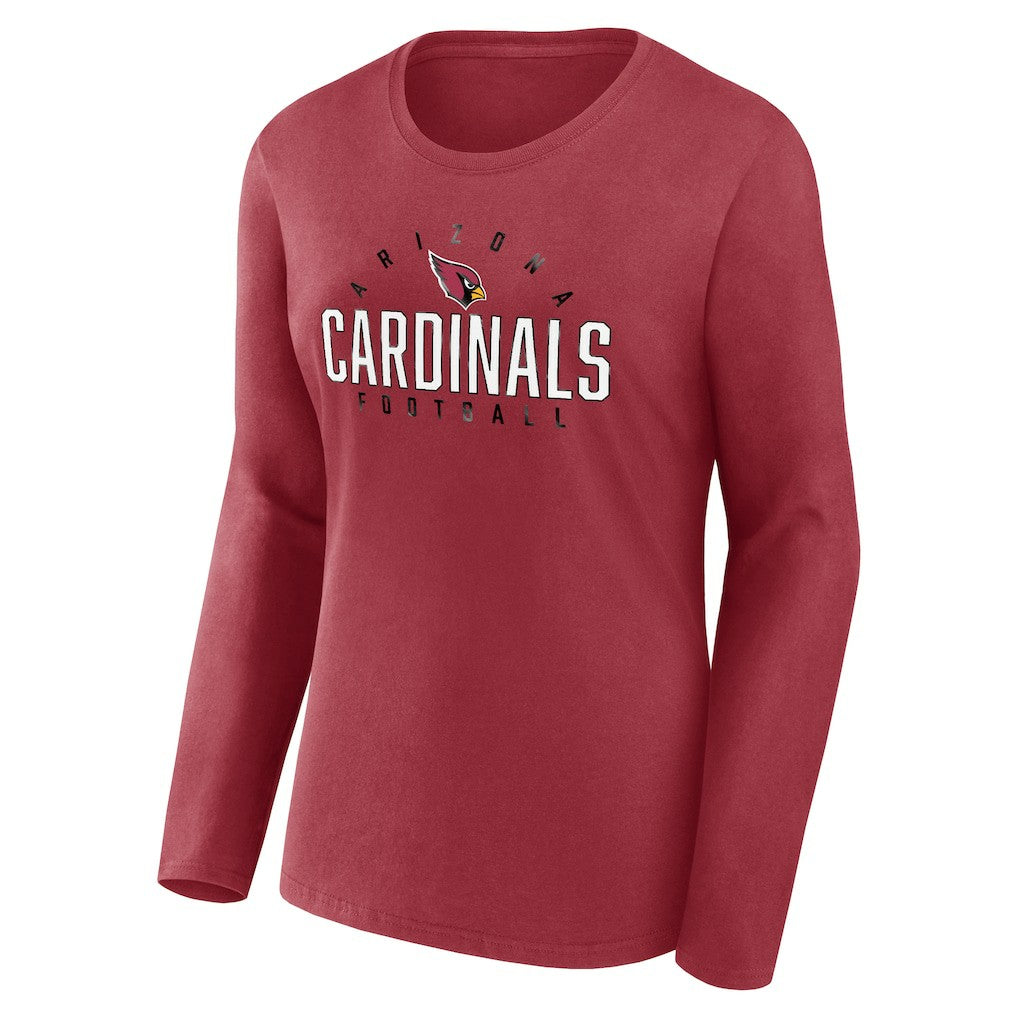Arizona Cardinals Women's Plus Size Foiled Play Long Sleeve T-Shirt Cardinal | Fanatics