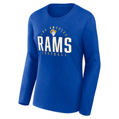 Los Angeles Rams Women's Plus Size Foiled Play Long Sleeve T-Shirt Royal | Fanatics