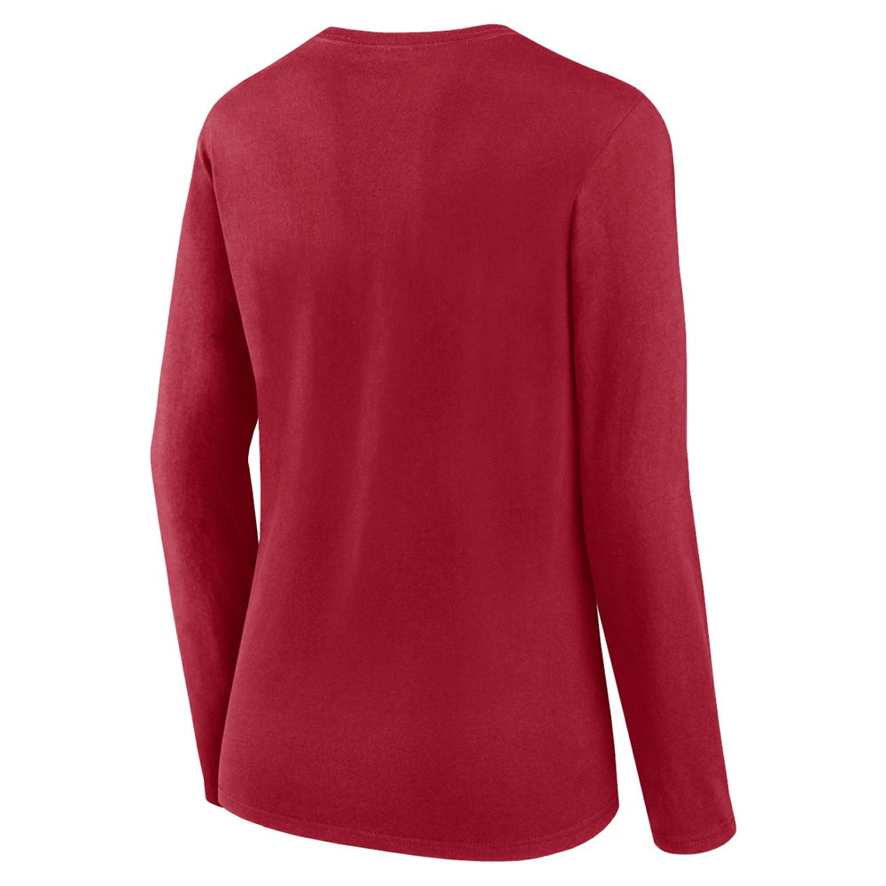 Tampa Bay Buccaneers Women's Plus Size Foiled Play Long Sleeve T-Shirt Red | Fanatics