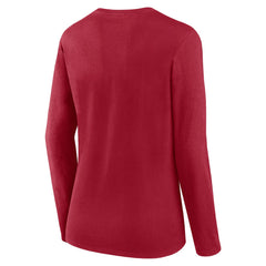 Tampa Bay Buccaneers Women's Plus Size Foiled Play Long Sleeve T-Shirt Red | Fanatics