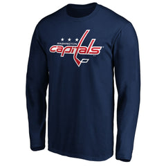 Washington Capitals Primary Logo Long Sleeve T-Shirt - Navy - NHL