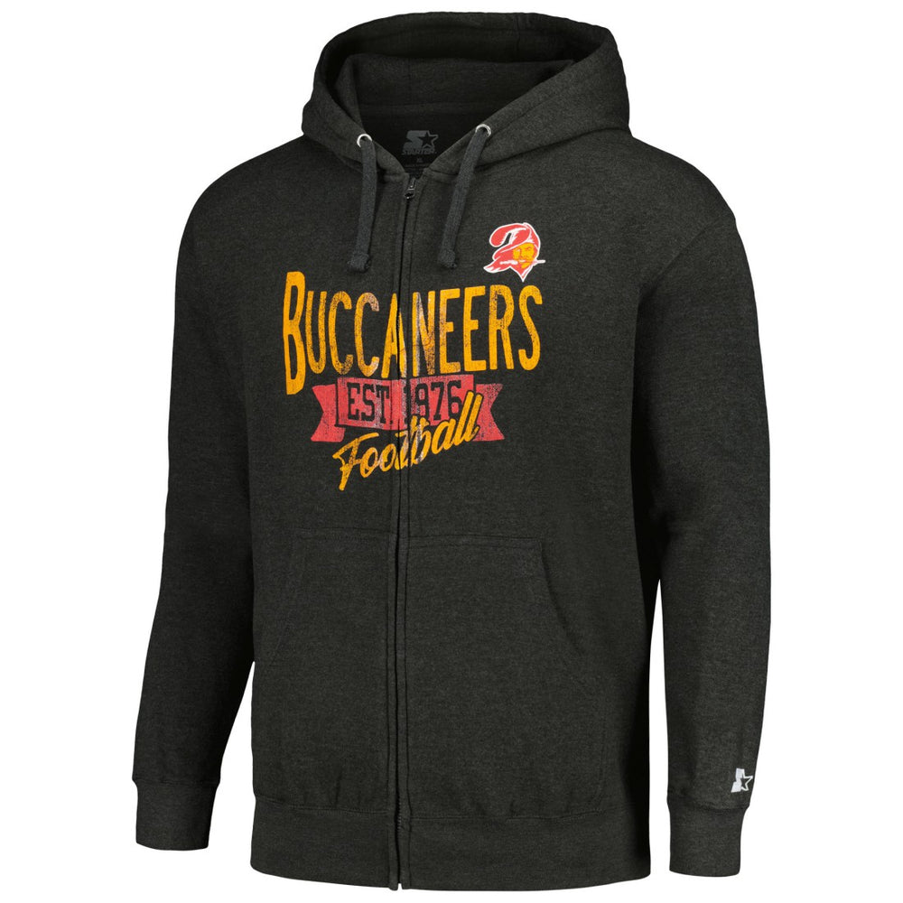 Tampa Bay Buccaneers Starter Gridiron Classics Post Season Full-Zip Hoodie Charcoal | NFL