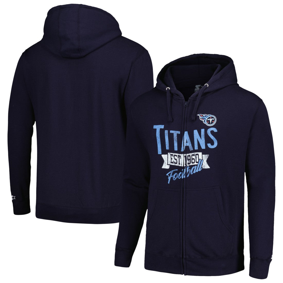 Tennessee Titans Starter Domestic Post Season Full-Zip Hoodie Navy | NFL
