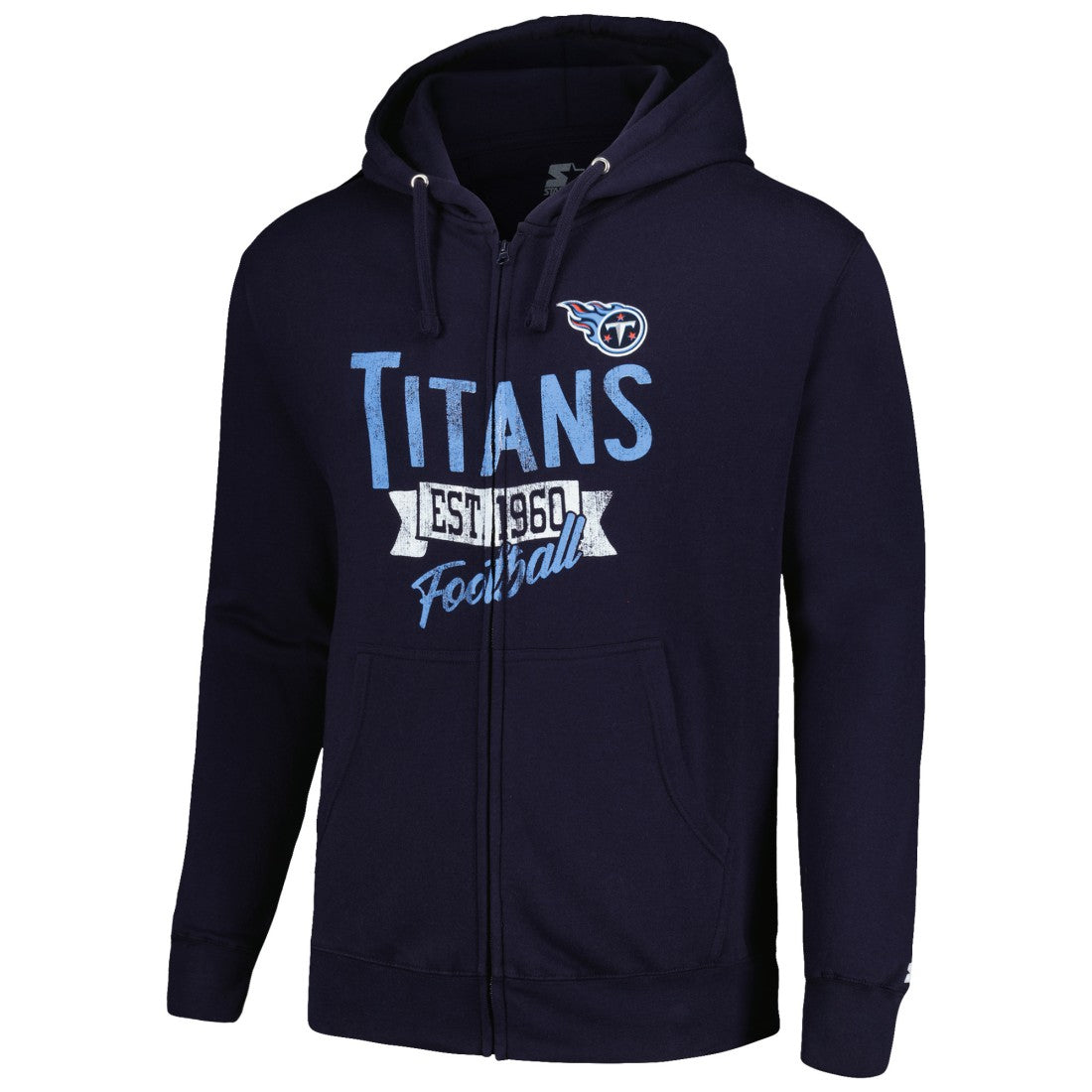 Tennessee Titans Starter Domestic Post Season Full-Zip Hoodie Navy | NFL