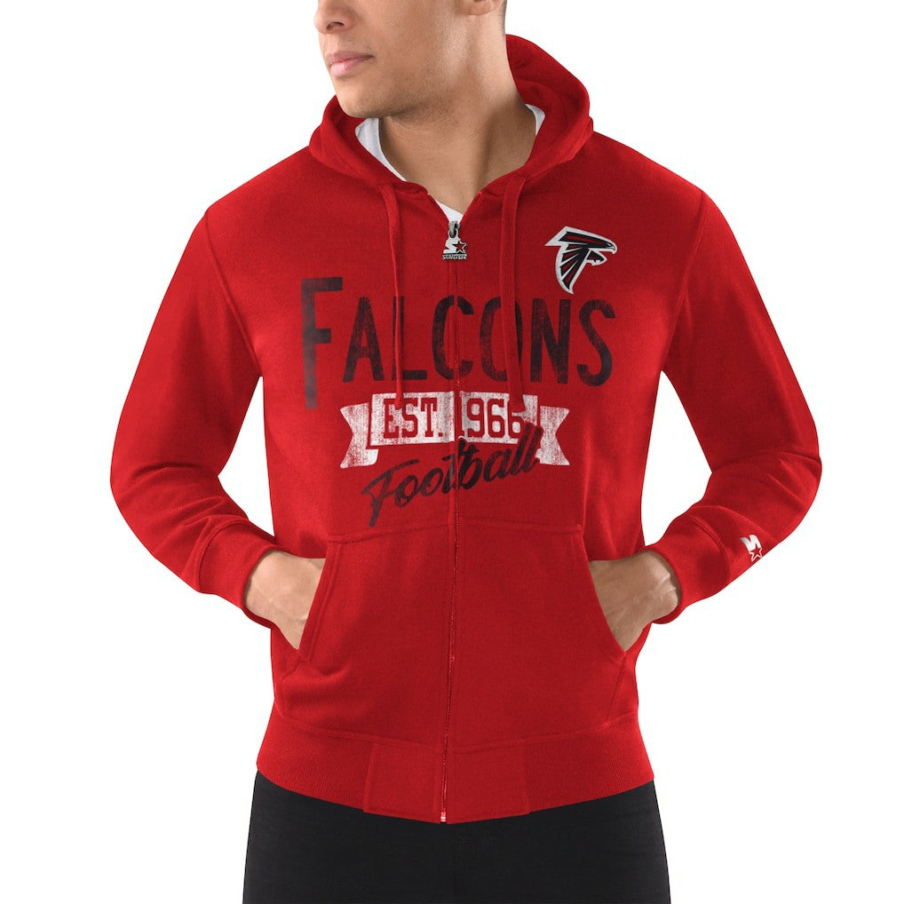 Atlanta Falcons Starter Domestic Post Season Full-Zip Hoodie Red | NFL