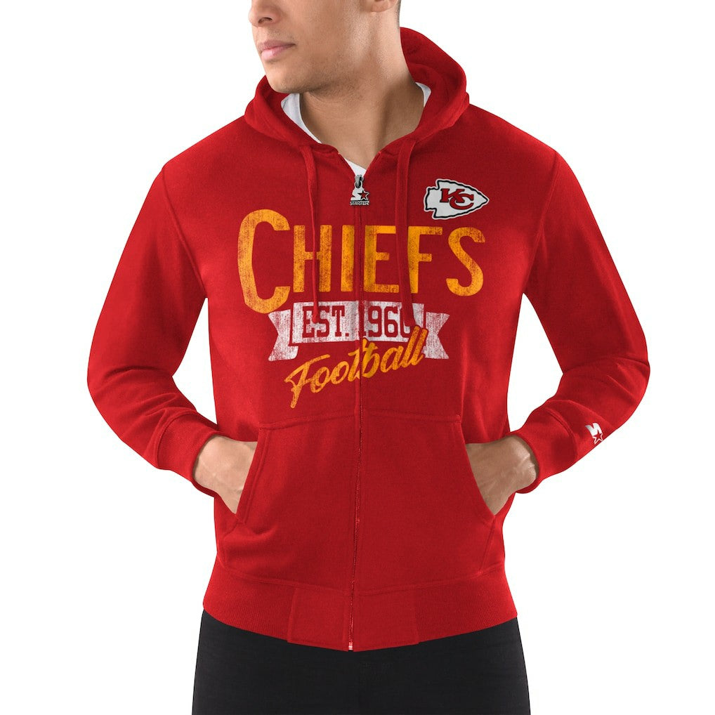 Kansas City Chiefs Starter Domestic Post Season Full-Zip Hoodie Red | NFL