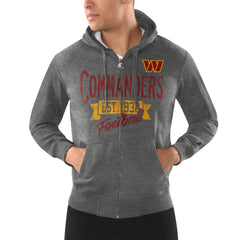 Washington Commanders Starter Domestic Post Season Full-Zip Hoodie Charcoal | NFL