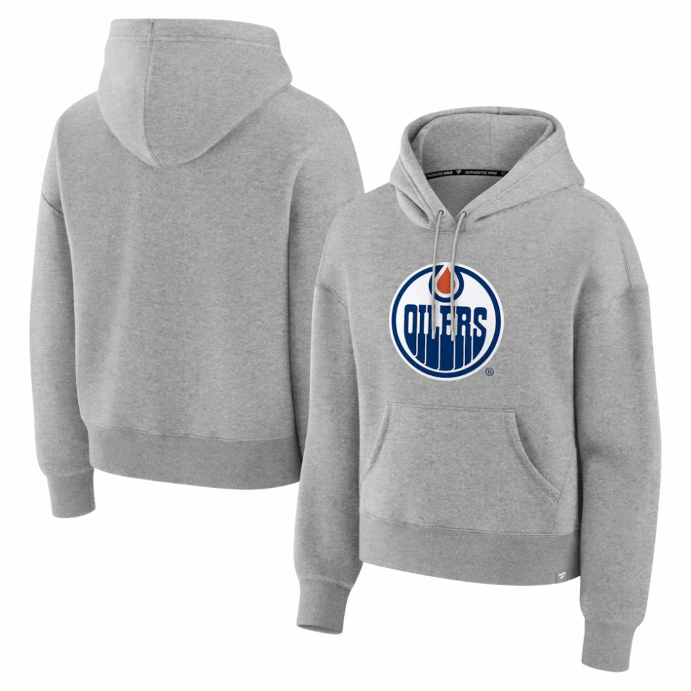 Edmonton Oilers Fanatics Women's Essential Hoodie - Heather Gray - NHL