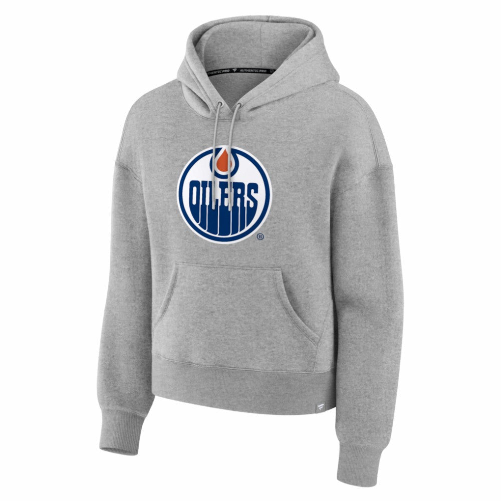 Edmonton Oilers Fanatics Women's Essential Hoodie - Heather Gray - NHL