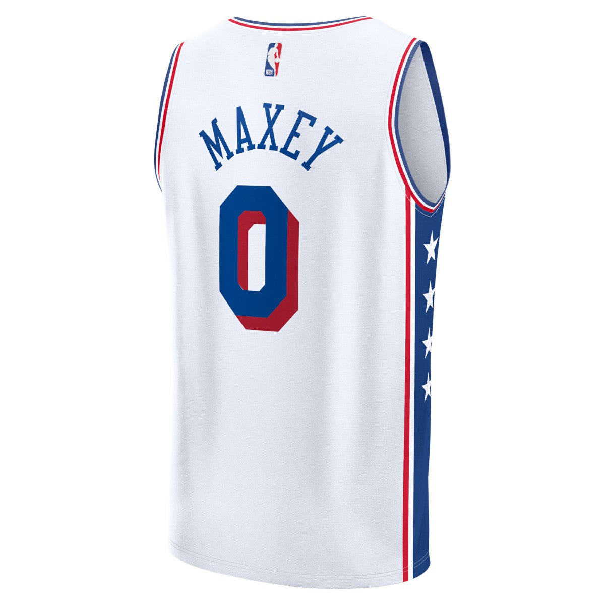 Tyrese Maxey Philadelphia 76ers Fast Break Replica Player Jersey Association Edition White - NBA