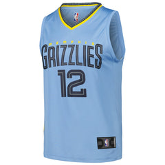 Ja Morant Memphis Grizzlies Fast Break Replica Player Jersey Statement Edition Light Blue - NBA