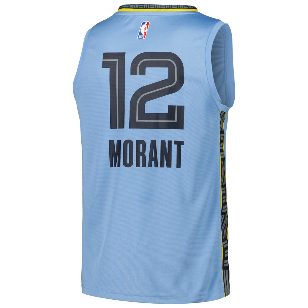 Ja Morant Memphis Grizzlies Fast Break Replica Player Jersey Statement Edition Light Blue - NBA