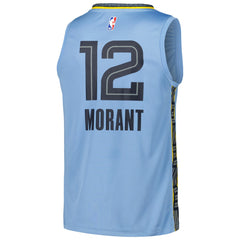 Ja Morant Memphis Grizzlies Fast Break Replica Player Jersey Statement Edition Light Blue - NBA