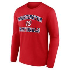 Washington Nationals Logo Athletic Heart & Soul Long Sleeve T-Shirt - MLB
