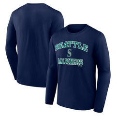 Seattle Mariners Logo Athletic Heart & Soul Long Sleeve T-Shirt - MLB