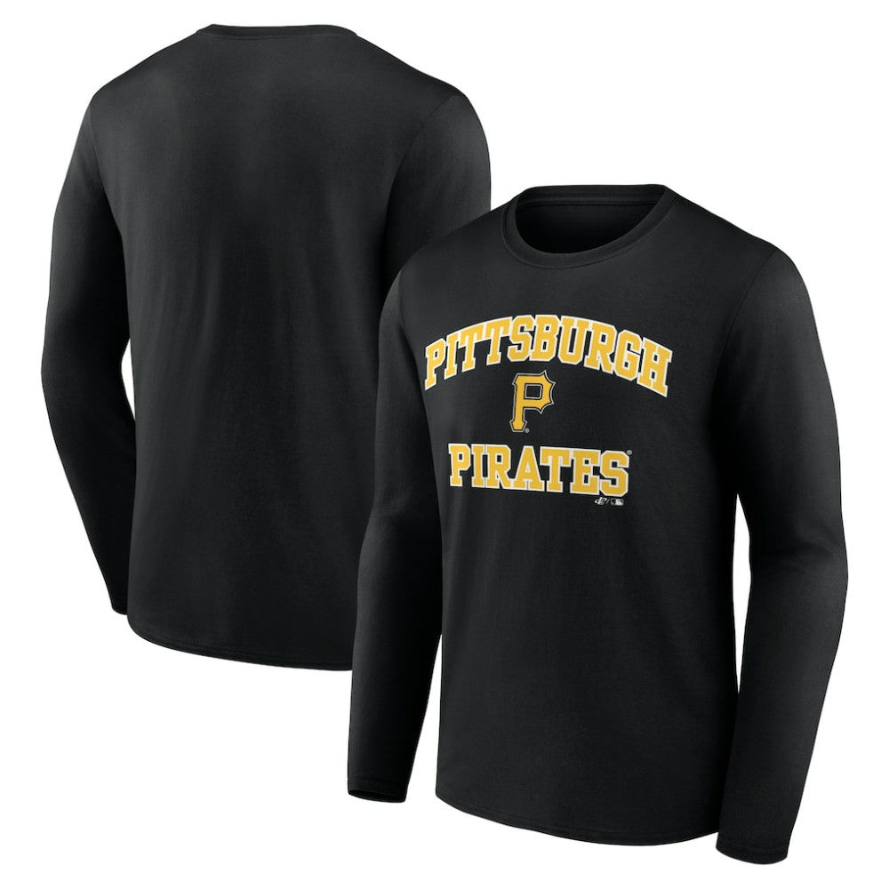 Pittsburgh Pirates Logo Athletic Heart & Soul Long Sleeve T-Shirt - MLB