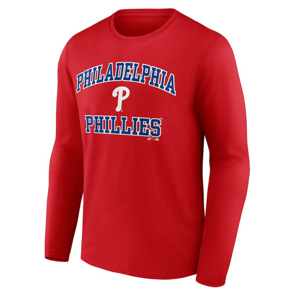 Philadelphia Phillies Logo Athletic Heart & Soul Long Sleeve T-Shirt - MLB