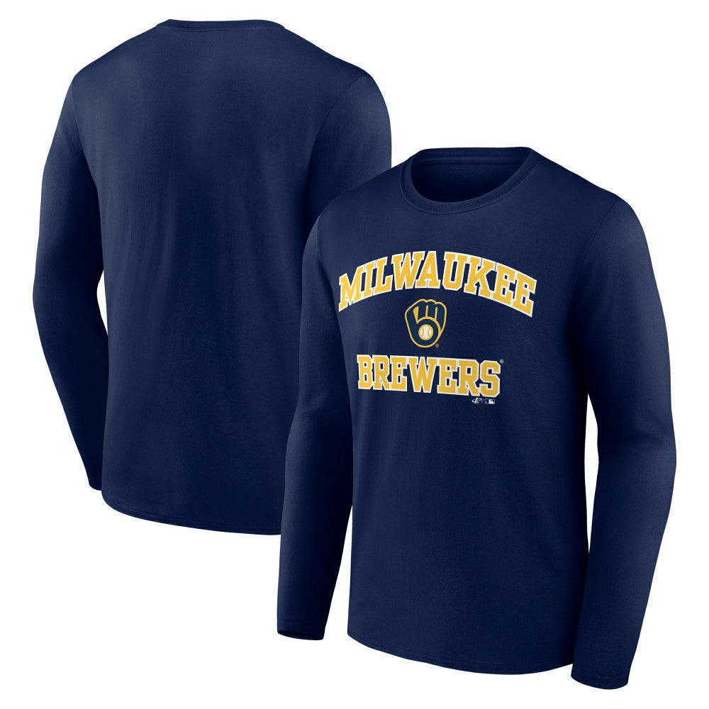Milwaukee Brewers Logo Athletic Heart & Soul Long Sleeve T-Shirt - MLB