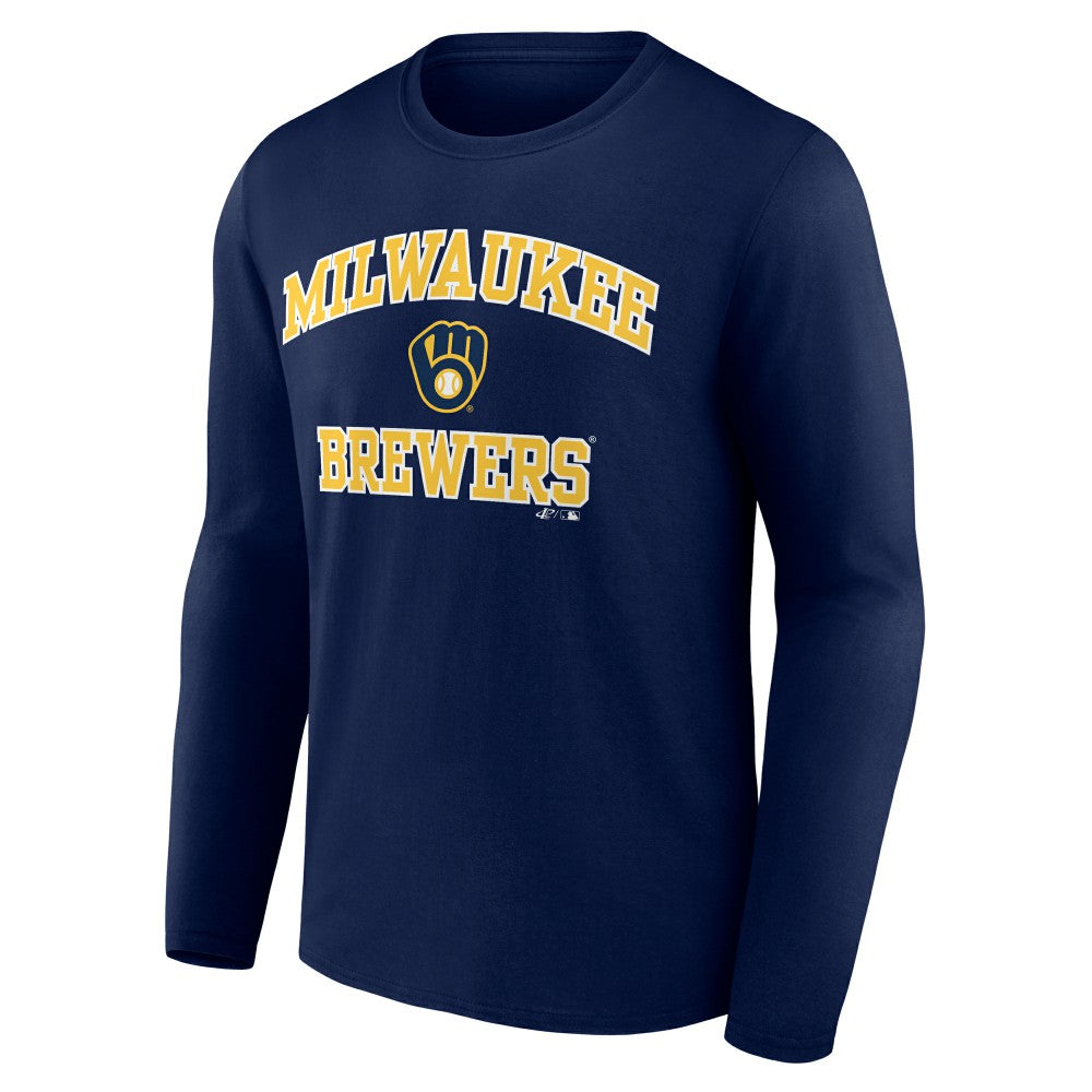 Milwaukee Brewers Logo Athletic Heart & Soul Long Sleeve T-Shirt - MLB