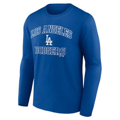 Los Angeles Dodgers Logo Athletic Heart & Soul Long Sleeve T-Shirt - MLB