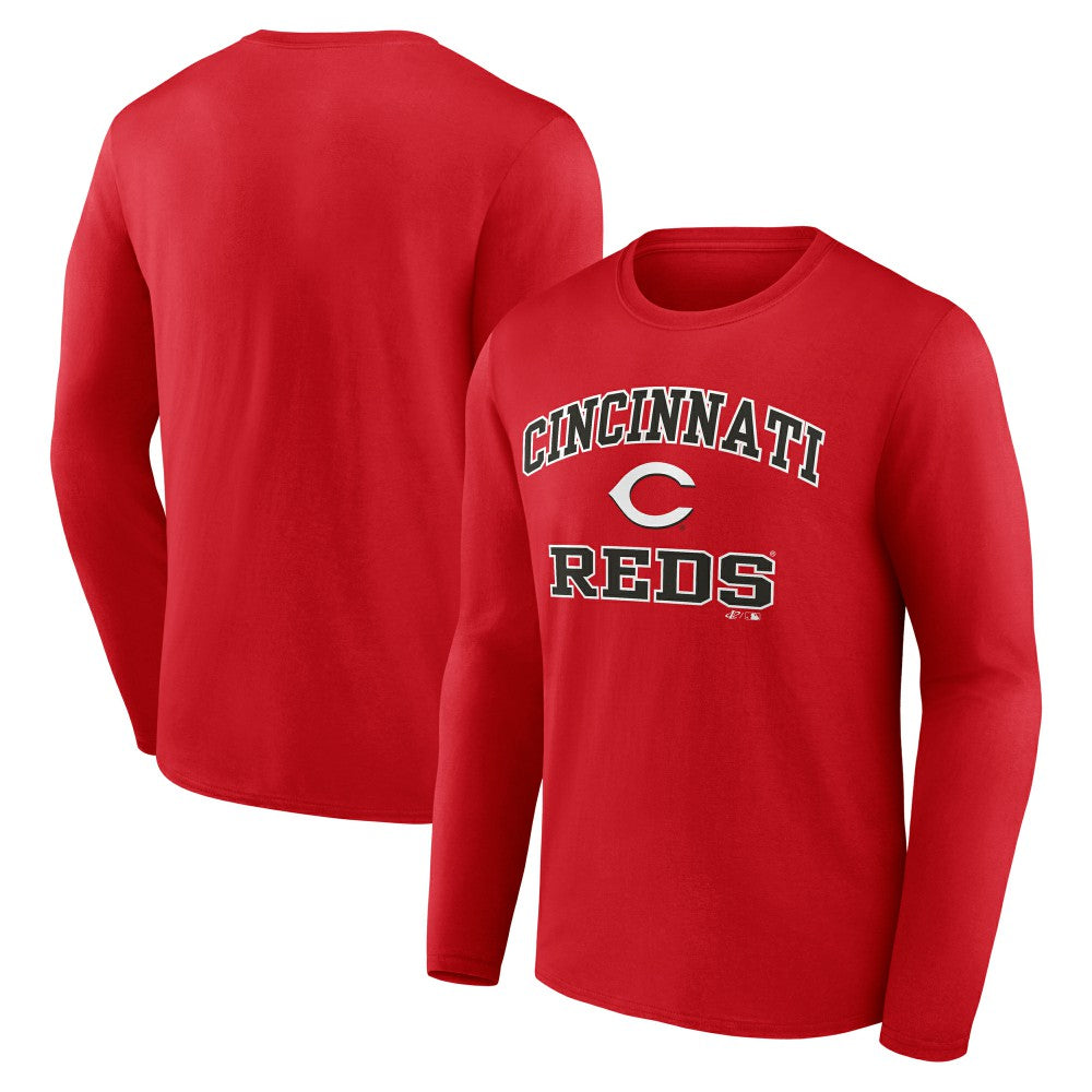 Cincinnati Reds Logo Athletic Heart & Soul Long Sleeve T-Shirt - MLB